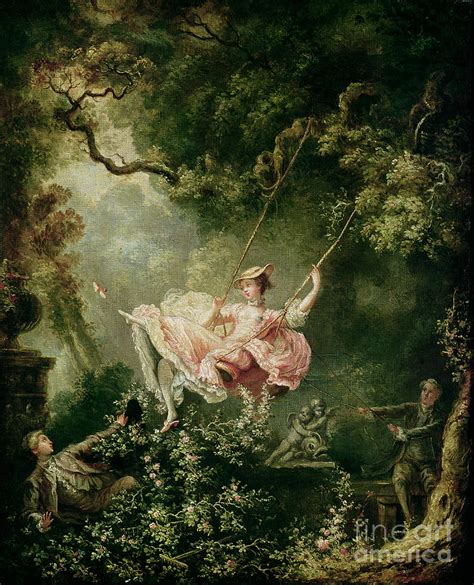 The Swing Painting by Jean-Honore Fragonard