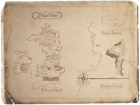 Aged map of Prythian from Sarah J. Maas’ A Court of Thorns and Roses # ...