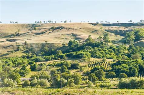 Summer landscape in the mountains and hills, Moldova — Stock Photo ...