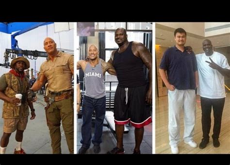 Shaq holding The Rock and getting held by Yao Ming : r/ShaqHoldingThings