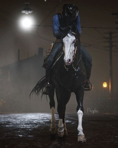 Arthur riding the beautiful Baylock through stormy weather! : r/reddeadredemption