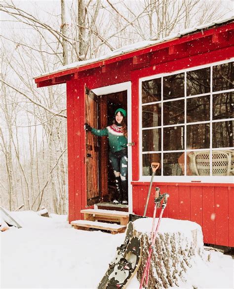 Cozy cabin in the snow. Snowfall. Vermont in the winter. New England vibes. | Travel photography ...