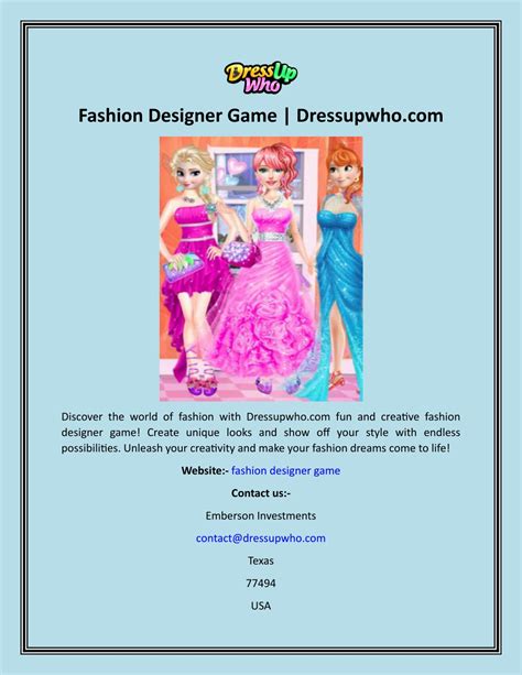 PPT - Fashion Designer Game Dressupwho PowerPoint Presentation, free ...