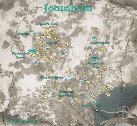 All Assassin’s Creed Valhalla Jotunheim Wealth, Mysteries, and Artifacts locations map - Polygon