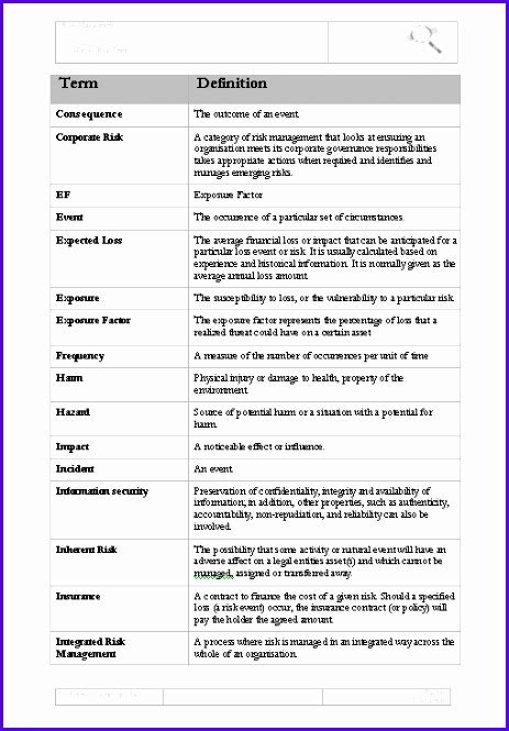 6 Glossary Template Excel - Excel Templates