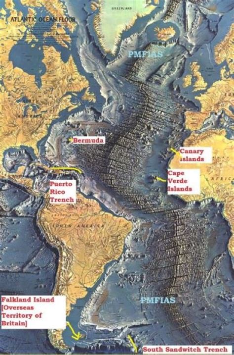 Atlantic Ocean relief-trenches | Ocean trench, Pacific ocean, Earth and space science