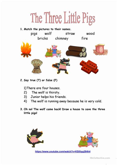 Three Little Pigs Worksheets Lovely Three Little Pigs Movie Worksheet ...