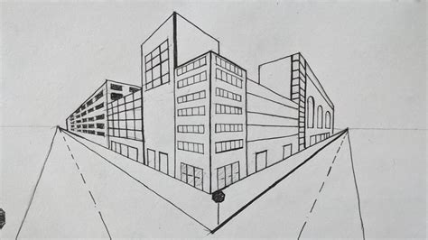 Drawing for Beginners: Two Point Perspective- City - YouTube