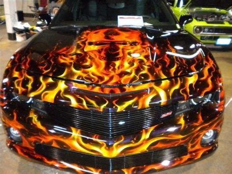 images of cars painted with flames in 2020 | Camaro, Custom paint, Car ...