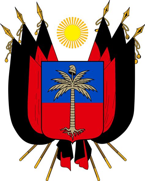 Haiti's emblem as a Coat of Arms : r/heraldry