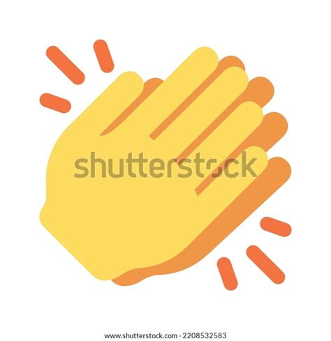 Two Hands Clapping Vector Emoji Sign Stock Vector (Royalty Free ...