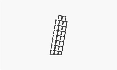 pizza tower building icon. isolated on white background. vector illustration. 4639597 Vector Art ...