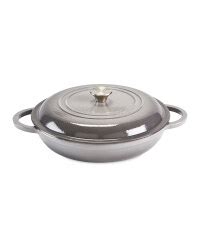 Cast Iron Shallow Casserole Dish With Lid | ALDI