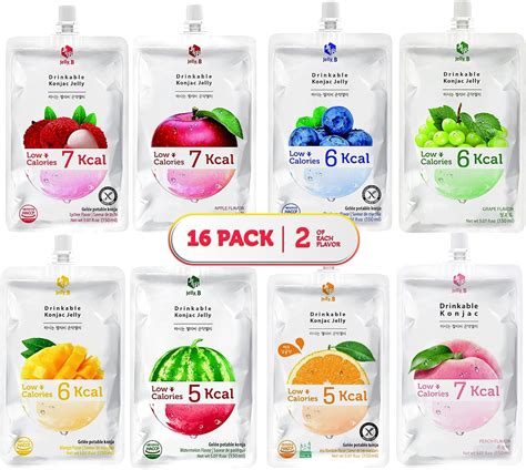 Amazon.com: Eat Munchie Box Drinkable Konjac Jelly B Pouches | Healthy Dietary Supplement ...