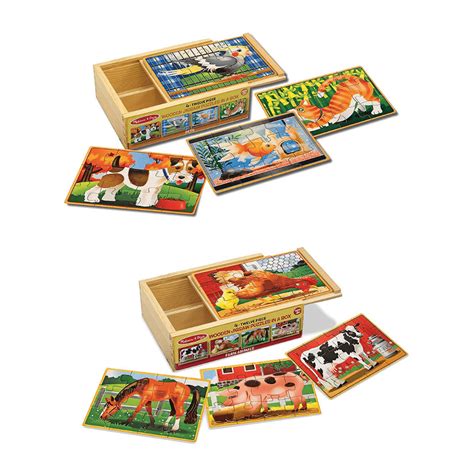 Melissa & Doug 4 Wooden Puzzles - Kid's Korner