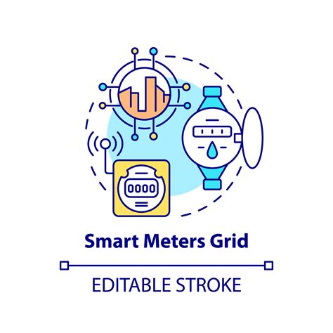 Smart meters grid concept icon 3303371 Vector Art at Vecteezy