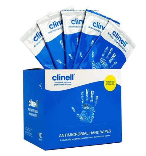 Clinell Antibacterial Hand Wipes Box of 100