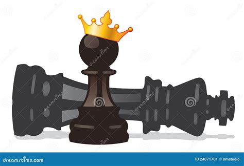 Vector Chess Pawn With Crown And Defeated King | CartoonDealer.com ...