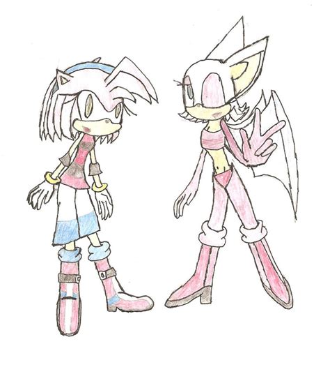 Rouge and Amy's new costumes by LoraTheHedgehog on DeviantArt