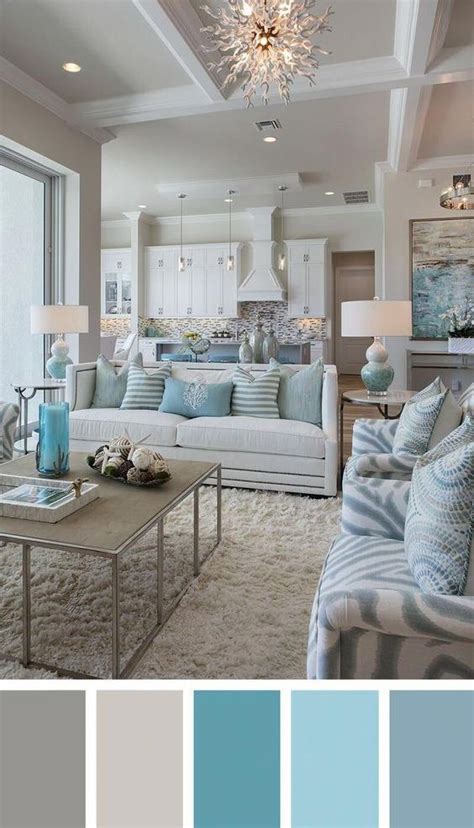 Neutral Coastal Color Palette Living Room Design Ideas