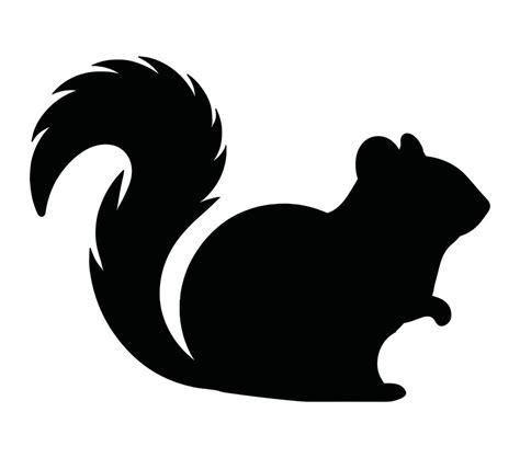 Vector, isolated silhouette of african ground squirrel. 36710522 Vector ...