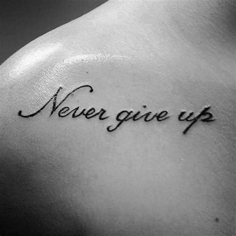 Never Give Up Tattoo Font