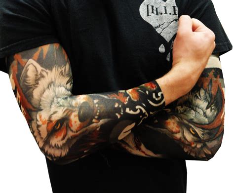 Tattoo Sleeves - Vicious Wolf Fake Tattoo Sleeves (Pair) – Bewild