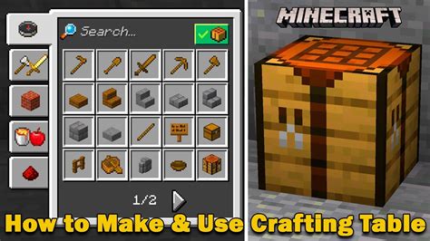 How To Make Crafting Table in Minecraft Tutorial - YouTube