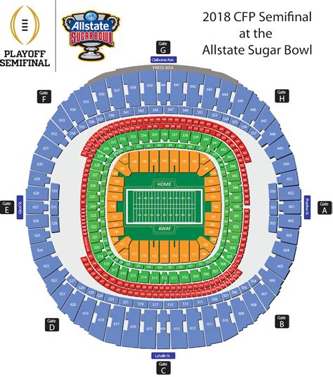 Sugar Bowl Seating Chart