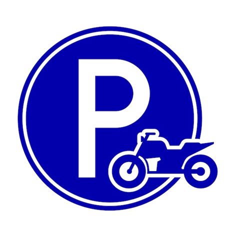 Premium Vector | Motorcycle parking sign vector design