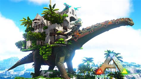 ARK: Titanosaurus Platform Base - The Hanging Gardens of Crystal Isles ...