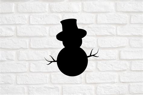 Snowman Silhouette Vector Graphic by MagaArt · Creative Fabrica