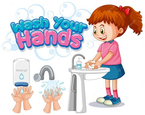 Kids Washing Hands Vector Art, Icons, and Graphics for Free Download ...