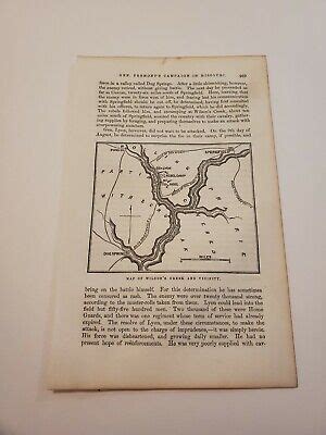 MAP OF WILSON'S Creek and Vicinity Civil War c. 1863 Engraving $9.95 - PicClick