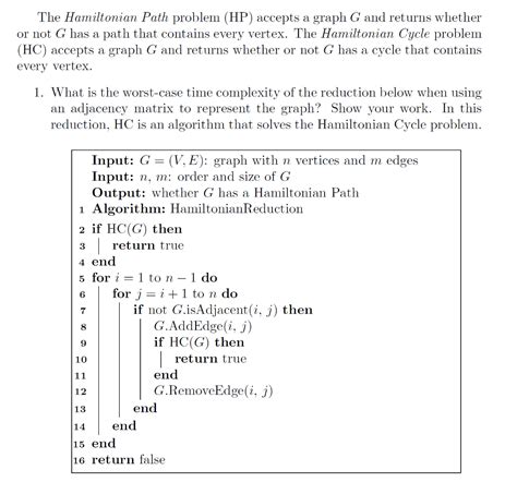 The Hamiltonian Path problem (HP) accepts a graph G | Chegg.com