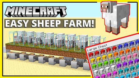 Minecraft Automatic Sheep Farm 1.17+ EASY! [Tutorial] - YouTube