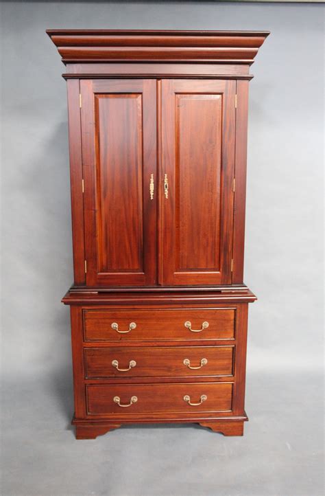 Solid Mahogany Wood 2 Door & 3 Drawers Wardrobe | Turendav Australia | Antique Reproduction ...