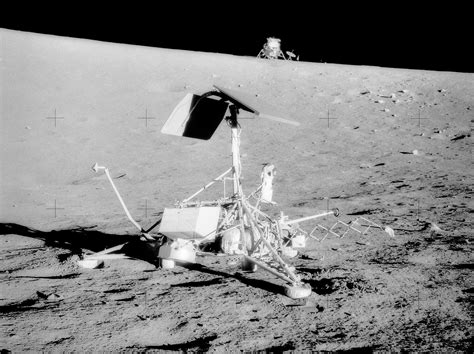 Apollo 12 Mission image - View of the Surveyor III craft,which landed April 19,1967 : NASA ...