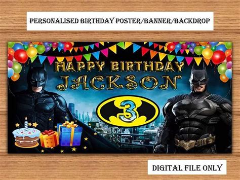 Batman Birthday Poster Batman Birthday Banner Batman Birthday | Birthday poster, Batman birthday ...