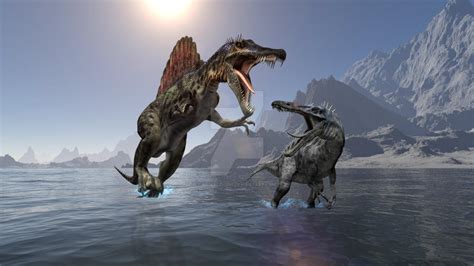 Spinosaurus vs baryonyx by Kidkaiju2001 on DeviantArt