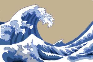 How to Draw Great Wave Of Kanagawa Step by Step - Easy Drawings for ...