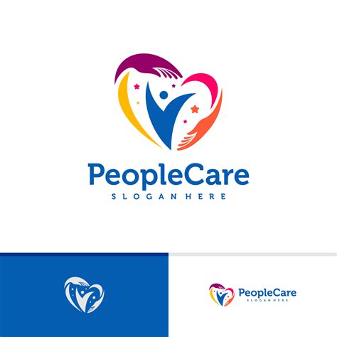 People care logo vector template, Creative People care logo design ...