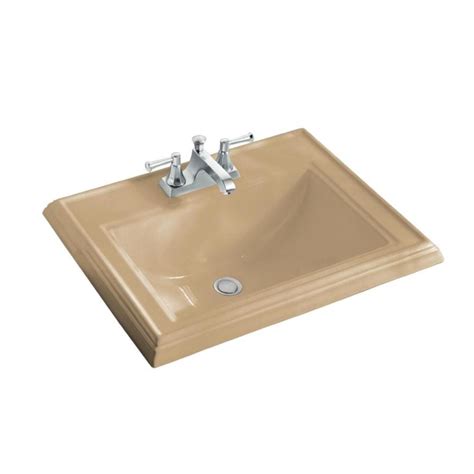 KOHLER Memoirs Mexican Sand Drop-in Rectangular Bathroom Sink with ...