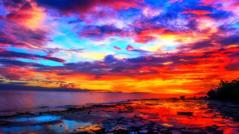 Free download Sunsets Fiery Sunset Colorful Skies Ocean Sky Colors ...