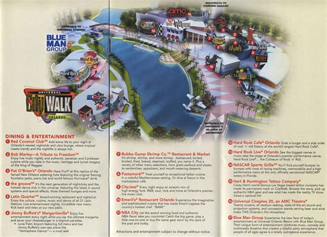 Theme Park Brochures Universal Orlando Citywalk Map 2008 ...