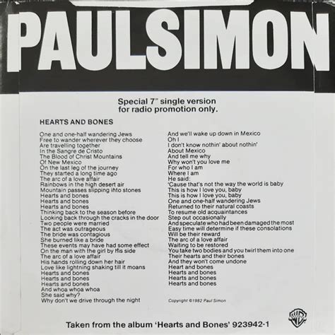 Paul Simon - Hearts And Bones (1983, Vinyl) | Discogs