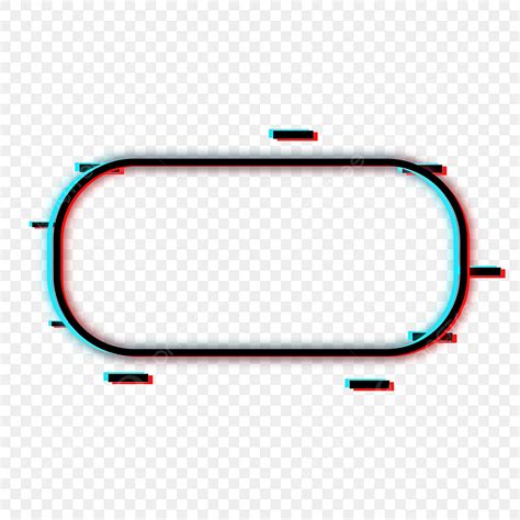 Round Edging Clipart Hd PNG, Rounded Edge Rectangle Glitch Shape Isolated On Transparent ...