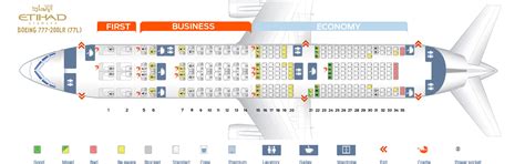 Seat map Boeing 777-200 Etihad Airways. Best seats in the plane