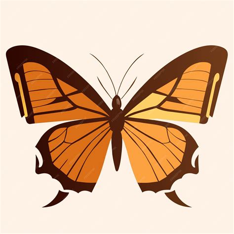 Maravilla artística del elegante vuelo de la mariposa monarca | Vector Premium