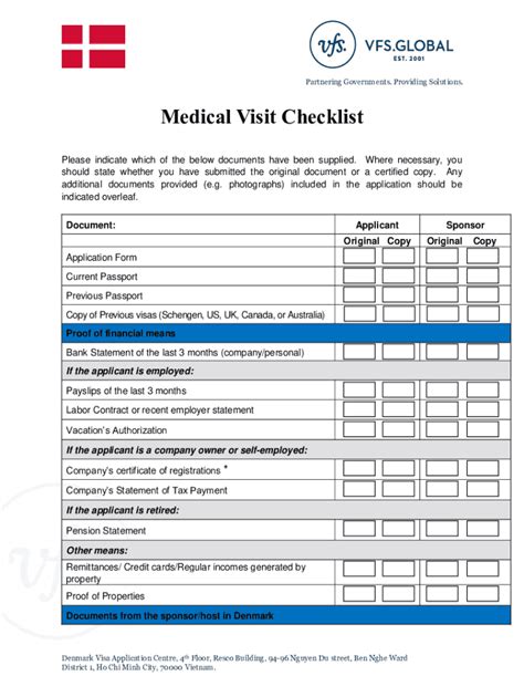 Fillable Online Medical Visit Checklist Fax Email Print - pdfFiller